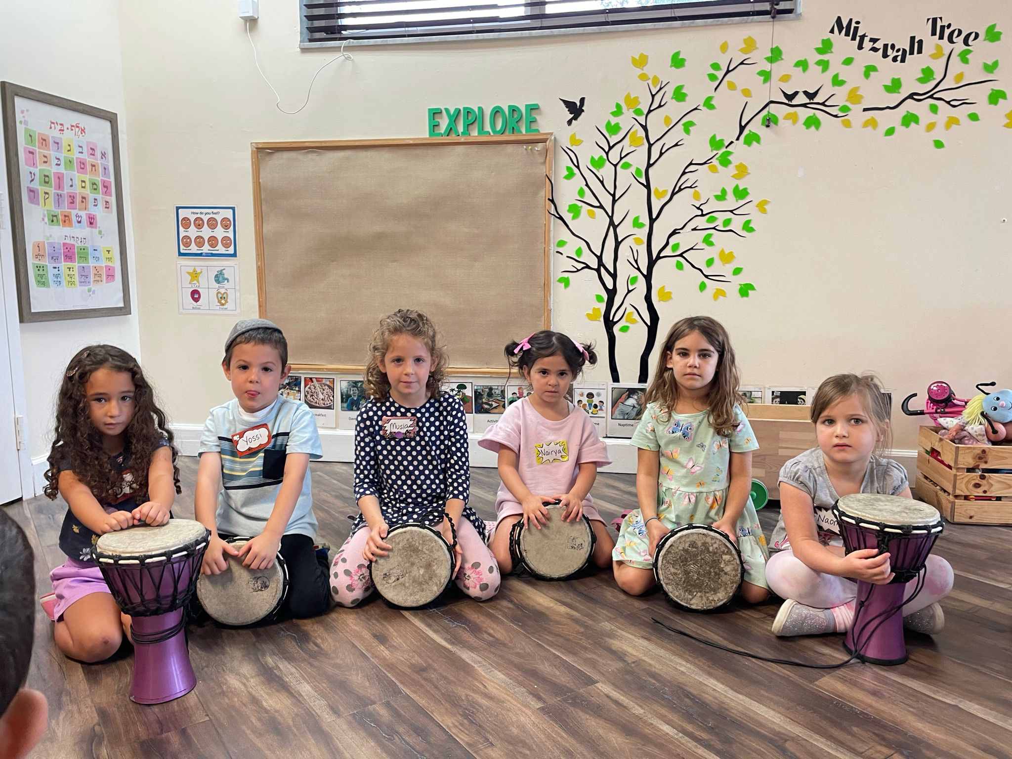 Children playing drums