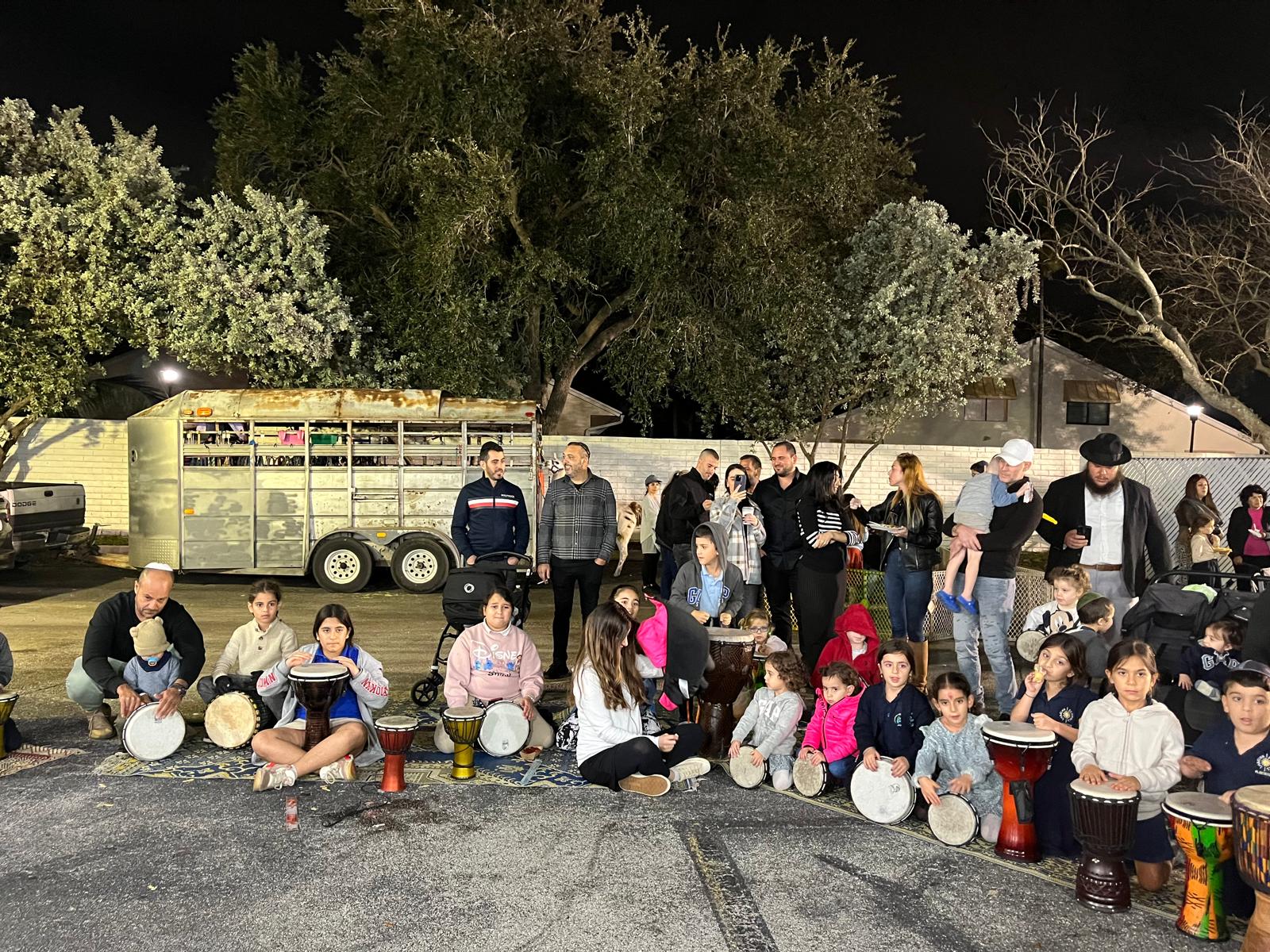 Corporate team-building drum circle